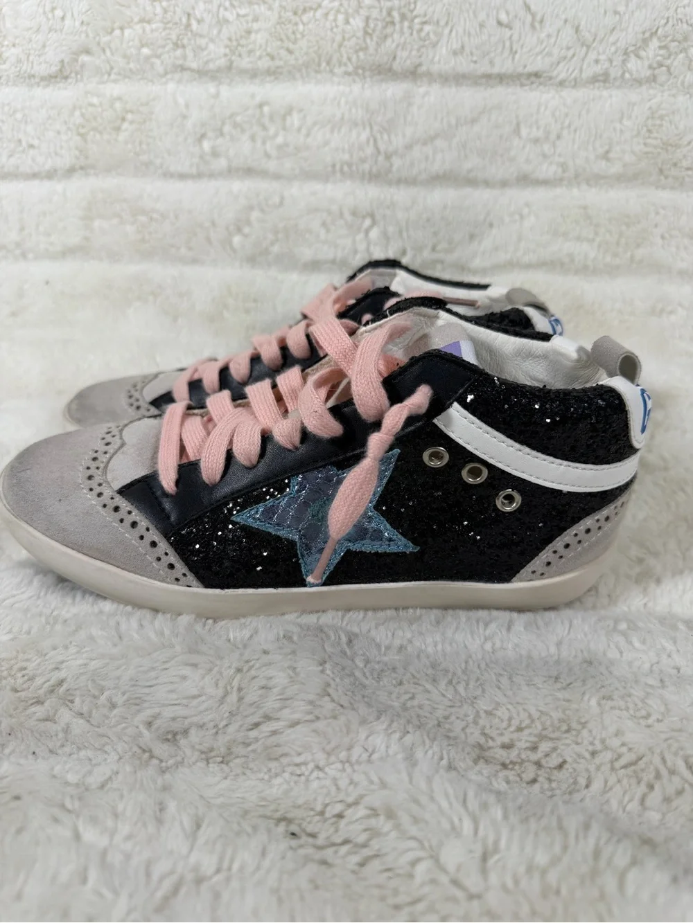 Golden Goose Mid Star 'Black Glitter Iridescent' sneakers Size 36 US 5